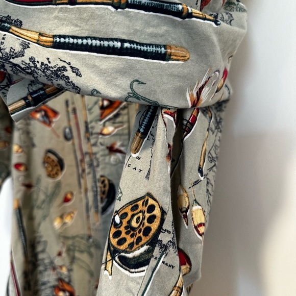 VTG 90s Natural Issue Men's Button Up Fishing Shirt XL All Over Print. - Picture 12 of 12